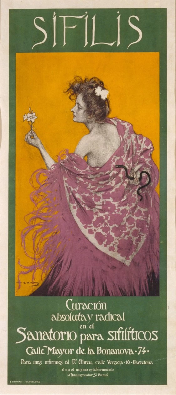 Ramon Casas - Poster sulla sifilide